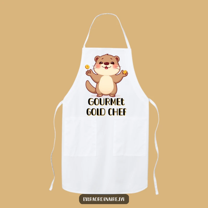 Funny Otter Chef Apron - Cook with Playful Juggling Skills