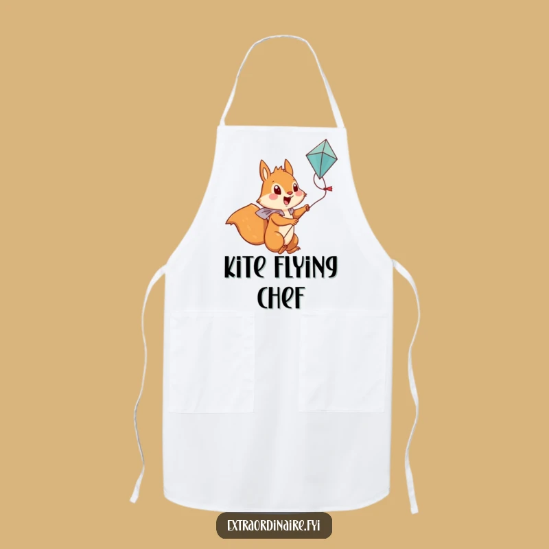 Funny Squirrel Apron: Kitchen Adventures & Kite Flying - Hilarious Chef Gift