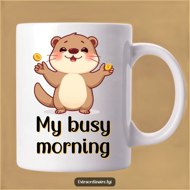 Funny Otter Juggling Mug - Splash into Your Day with Laughter