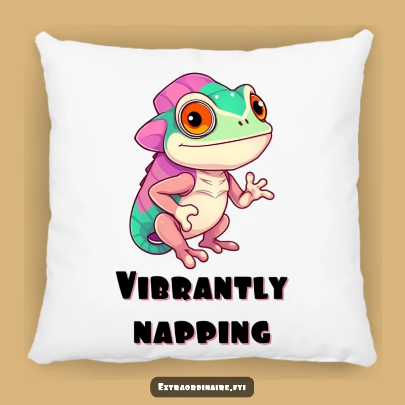 Funny Chameleon Color Pillow - Cozy Comfort with Vibrant Style