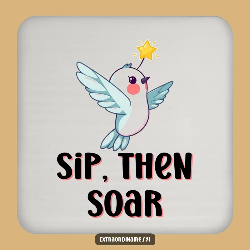 Funny Hummingbird Star Coaster Set - Protect Surfaces with Celestial Charm