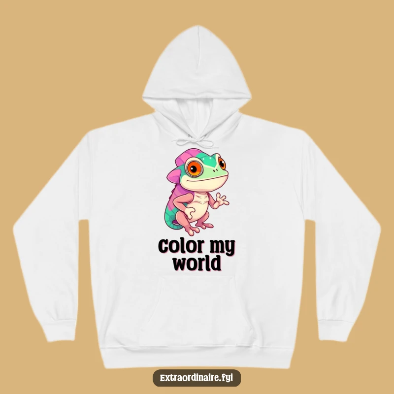Cozy Funny Chameleon Hoodie - Warmth and Vibrancy for Confident Souls
