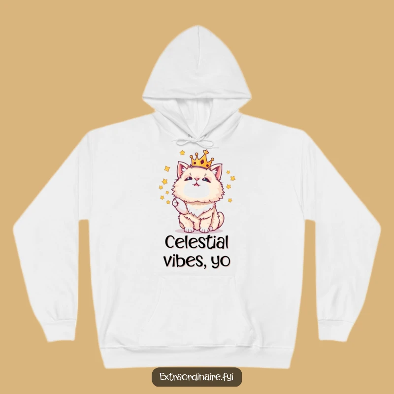 Cozy Funny Juggling Cat Hoodie, Warmth Fit for a Majestic Feline