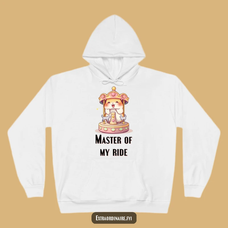 Funny Hamster Carousel Hoodie: Cozy Magical Comfort, Whimsical Gift