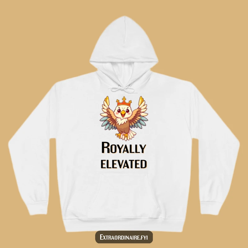 Funny Majestic Eagle Crown Hoodie: Cozy Comfort Fit for Royalty