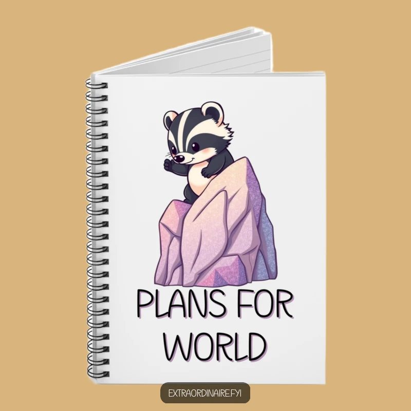 Funny Badger Mountain Notebook: Jot Down Adventures with This Hilarious Journal