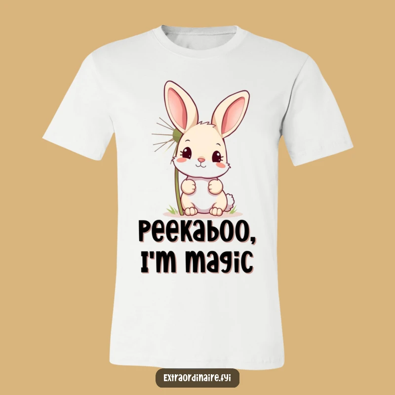 Funny Bunny Dandelion T-Shirt: Whimsical Nature Character Tee