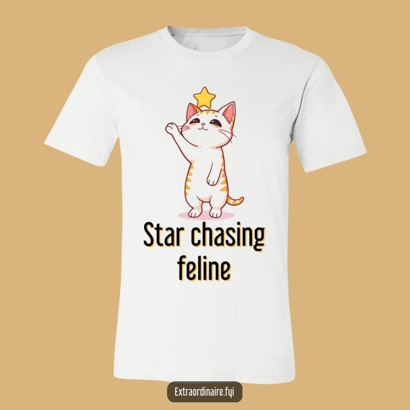 Funny Curious Cat T-Shirt - Dream Big with Whimsical Style