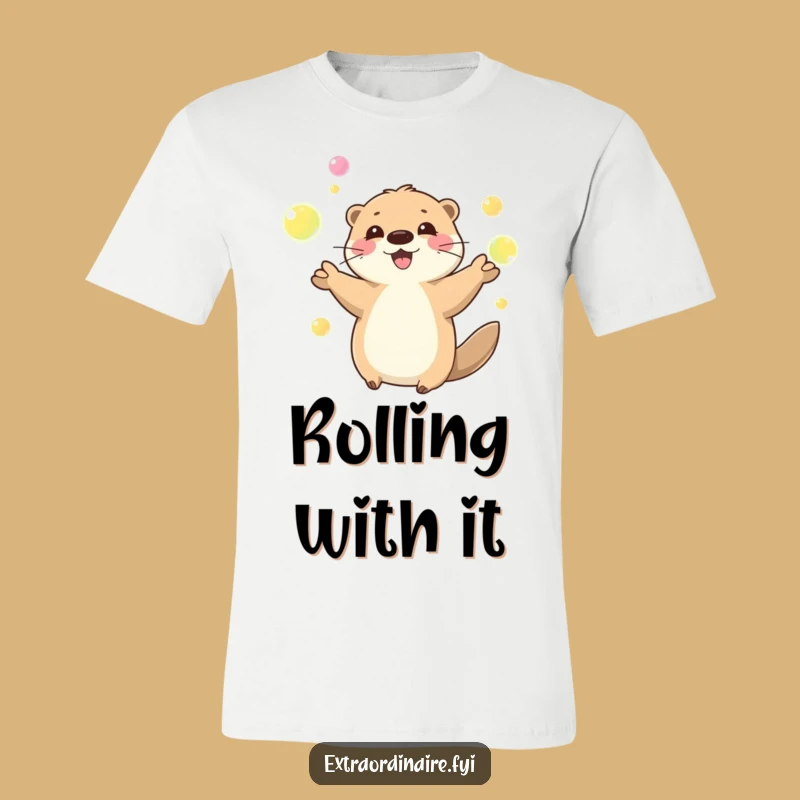 Funny Otter Juggling T-Shirt - Wear Your Playful Spirit with Joyful Charm