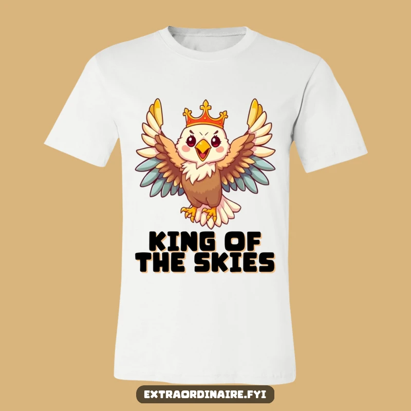 Funny Majestic Eagle Crown T-Shirt: Soaring Style and Regal Humor