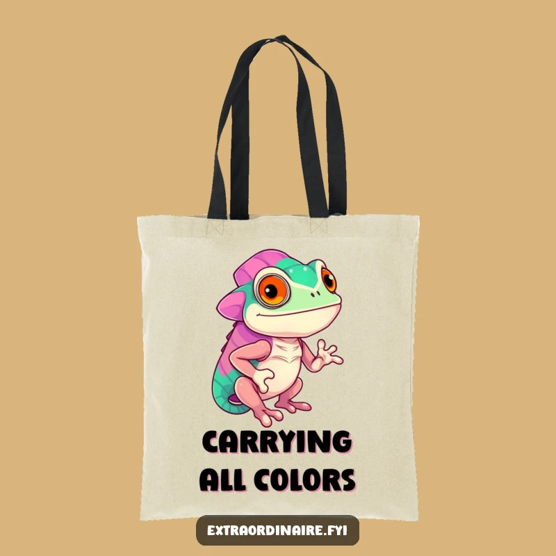 Funny Chameleon Color Tote Bag - Carry Your Style with Vibrant Confidence