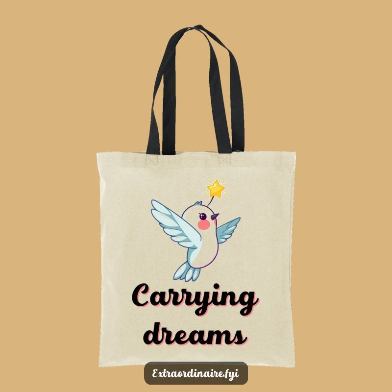 Funny Hummingbird Star Tote Bag - Carry Your Dreams with Celestial Style