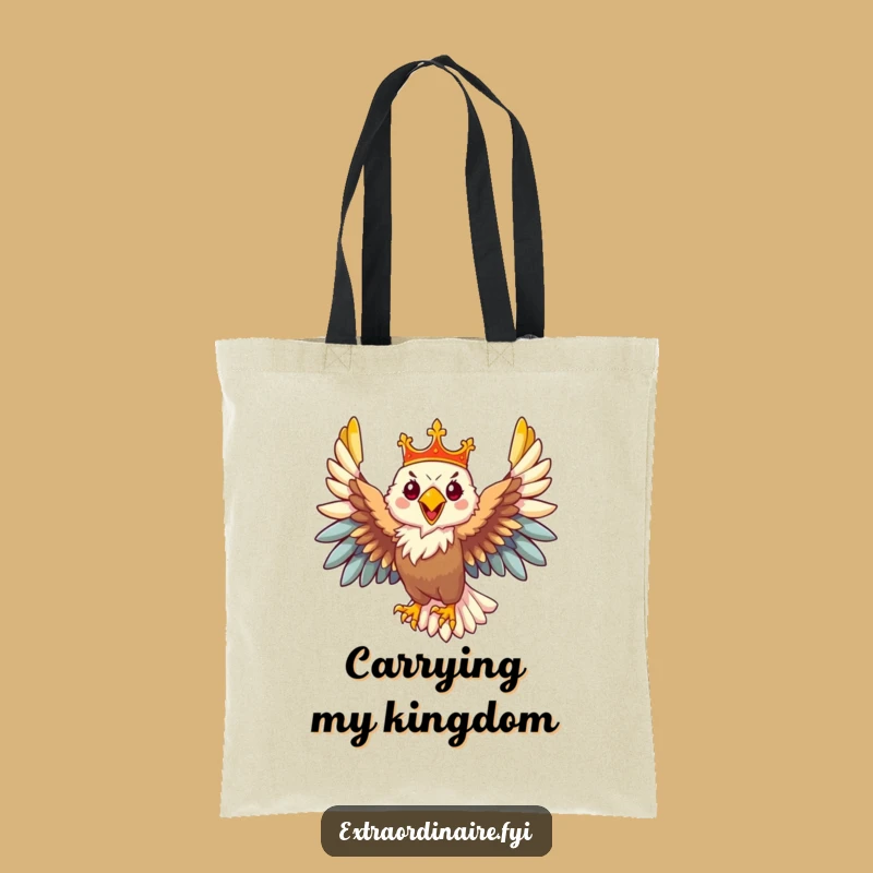 Funny Majestic Eagle Crown Tote Bag: Carry Your Kingdom in Style