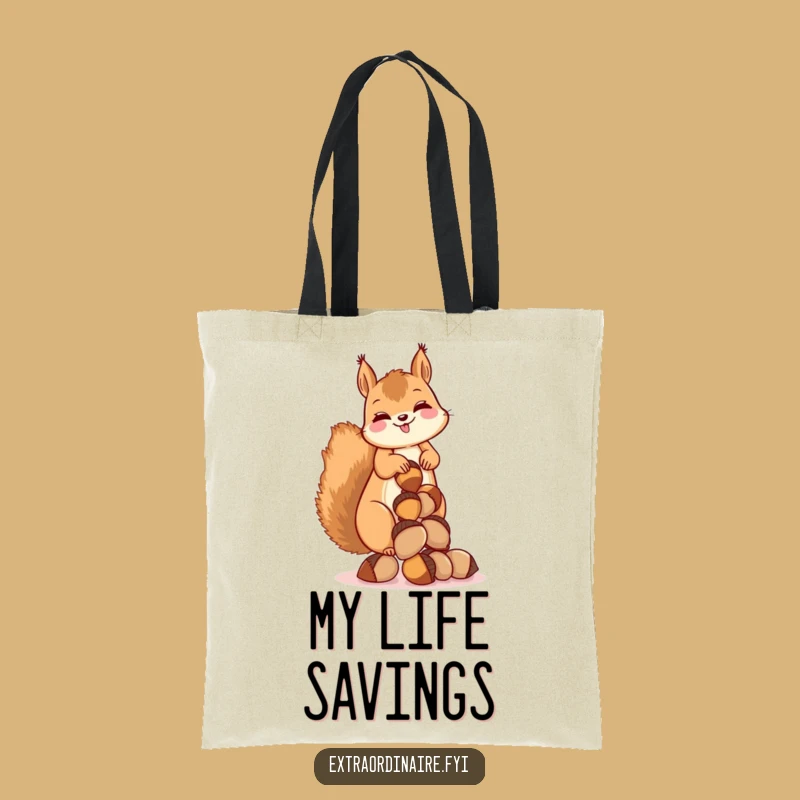 Funny Squirrel Acorn Tote Bag: Carry Your Treasures Hilariously